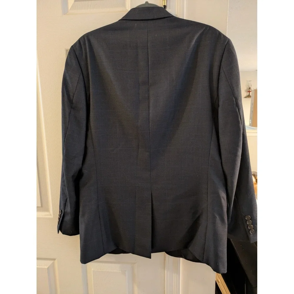 Lauren Ralph Lauren Blazer Men‎ Green Label Wool 40R Charcoal Gray Plaid